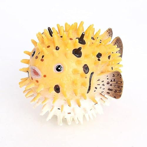 zalati Simulation Kugelfisch Spielzeug Figur Realistische Kunststoff Wild Kugelfisch Meer Tier Figur Modell für Sammlung Wissenschaft Pädagogische Requisite Spaß