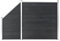 Yolola WPC Zaun Zaunelement Set WPC Sichtschutzzaun Komplettset mit 1 Quadratisch + 1 Schräg WPC Sichtschutzzaun Windschutz, Zaun Gartenzaun Wpc Zaun Komplettset Grau