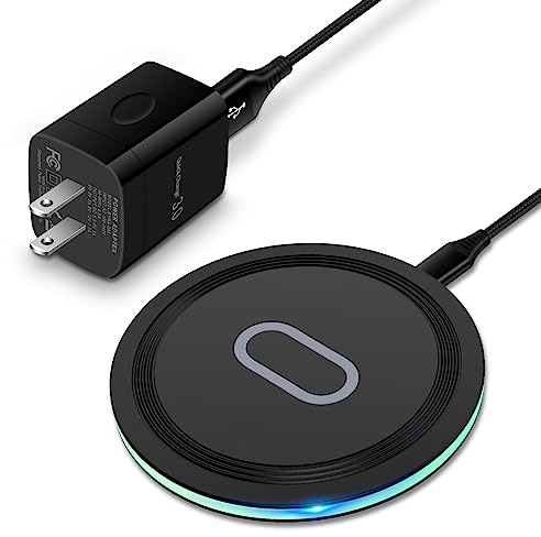 Wireless Charger Samsung Fast Charging Pad for Samsung Galaxy S26/S25 Ultra/S24 FE/S23 Ultra/S22/S21/Z Flip 6 5,15W Wireless Charging Station Charger Mat and QC Adapter for Google Pixel 10 9 8a 7a