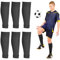 Peaken Football Sock Sleeve, 3 Pair Team Leg Sock Black Sock Sleeve Football for Football Running or Training Beginner (Kids, Black)