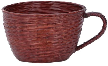 Hztyyier Maceta Tejida para Plantas Suculentas, Maceta Bonita con Forma de Taza, Cesta Multifunción Duradera para Plantas para el Hogar, Balcón, Oficina Interior