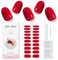 JMEOWIO Rouge Stickers Ongles Gel Nail Stickers Autocollant Ongle Gel Uv Deco Ongle Nail Art Design Manucure