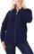 Womens Zipped Cable Knit Long Sleeve Collar Cardigan, Ladies Classic Chunky Winter Knitwear Zip Through Fasten with Pockets Pullover Jumper Top Zipper UK Plus Size 8-22, Navy-20-22
