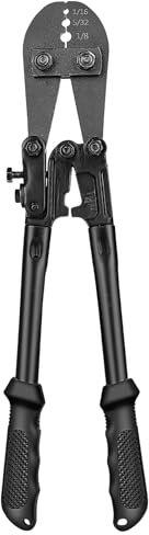 TooTaci Outil à sertir jusqu'à 3,2 mm, outil de sertissage de câble métallique pour sertir les manchons de boucle, sertissage de câble métallique pour manchons ovales en aluminium/manchons doubles de