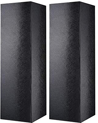 PKGMAGIC 2 Geschenkboxen für Wein, 34,3 x 11,4 x 10,2 cm, Flaschenboxen für Likör und Champagner, Weinkisten für Geschenke, faltbare Geschenkboxen mit Magnetverschluss (schwarz glänzend)