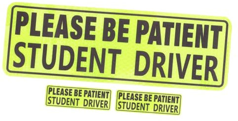Beatifufu 3stücke Magnet Für Fahrschüler Reflektierende Aufkleber Für Auto Student PVC Magnetische Schilder Auto Kennzeichen
