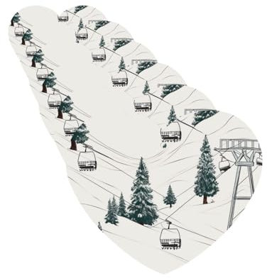 6 Stück Auto-Lufterfrischer zum Aufhängen, Duftkarten für Auto-Lufterfrischer, Skilift mit Tanne, Aromatherapie-Tabletten, lustiger hängender Lufterfrischer für Auto-Rückspiegel-Anhänger