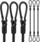 Spanngummi mit Karabiner, 6 Stück Upgrade Expander mit Karabinerhaken 30cm Kurz Gepäckspanner, Schwarz Latex Spanngurte Stark und Elastisch Gummispanner für Sonnensegel, Abdeckplane, Fahrrad, Ladung