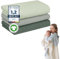 furora BABY Lange Bebe 80x80 cm, Mousseline (très Doux) en Coton Biologique (Oeko TEX 100 + GOTS) | Langes Coton bébé, Mousselines emmaillotage Bebe - Lavable à 60° (Vert)