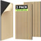 TONOR Lot de 2 Panneau Acoustique Mural Decoratif en Bois, Panneau Tasseau Bois Mural 3D, MDF Convient à la Maison, au Bureau, au Studio, 120 x 60 cm, Chêne