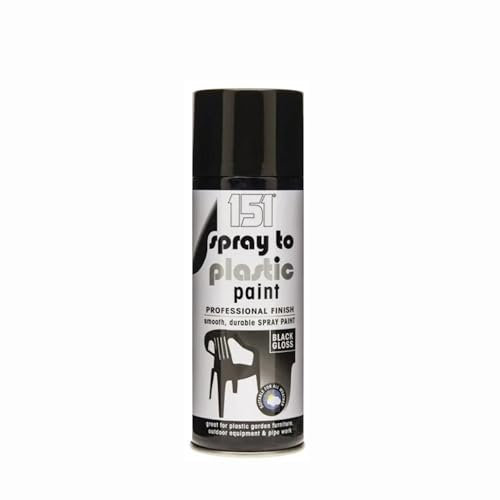 PNJB Black Gloss Spray Paint, Plastic Surface, Aerosol Primer, Smooth And Durable, Fast Drying Formula, Outdoor, Durable Spray,Easy to Use, 400ml (1pcs)