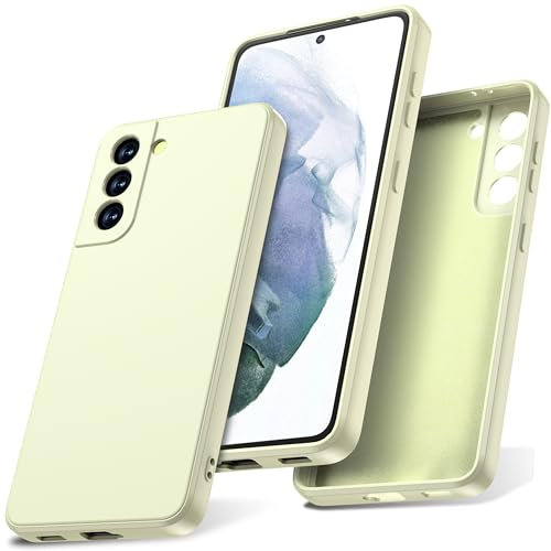 Watana for Samsung Galaxy S21 4G 5G Case, Soft-Touch Silicone Phone Case, Shockproof, DustProof, Antiskid Full Body Armour Phone Cover with Microfiber Lining for samsung S21 4G 5G,White