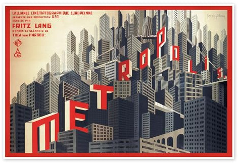 Filmplakat Metropolis - Boris Bilinsky, 1926 Poster 150 x 100 cm Wandbilder Wanddeko