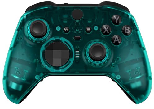 eXtremeRate Coque Avant de Remplacement pour Xbox One Elite Series 2 Manette, Coque Avant Customisé avec Anneaux pour Xbox One Elite Series 2 Manette, Modèle 1797, Vert Émeraude