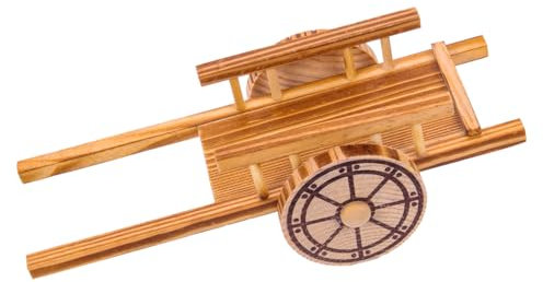 Vaguelly Miniatur Holz Handwagen Modell Kreativer Dekorativer Kleiner Schubkarren-nachbildung Filigranes Trolley Sammelobjekt Für Garten Haus Und Freundschaftsgeschenke Detailreich Und Lang