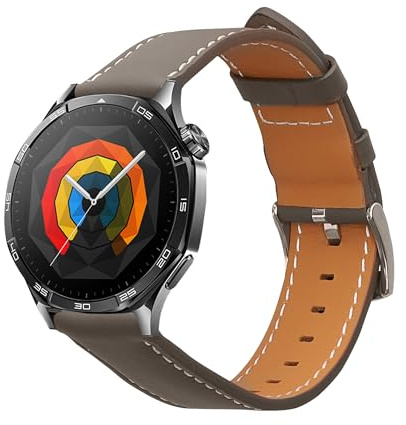 kwmobile Correa Compatible con Huawei Watch GT5 46mm / GT5 Pro 46mm / GT4 46mm / Watch GT3 SE - Pulsera de Piel auténtica