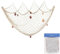 Fischernetz Deko,Fischnetz Dekoration mit Muscheln Dekoratives Fischernetz Baumwollseil Fotowand Wand Deko im Mittelmeerstil für Fotowände,Zuhause,Partys und Hochzeiten(1M x 2M）Fish Net Décor Blue