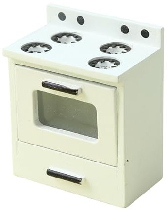 harayaa Dollhouse Kitchen Herd Küche Spielset 1:12 Täuschen Sie Play Dollhouse Möbelmodell für Kinder, Weiß
