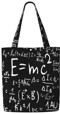 Zouey Canvas-Tragetasche für Damen, Schultertasche, wiederverwendbar, für Lebensmittel, Physikformelgesetz E=Mc2