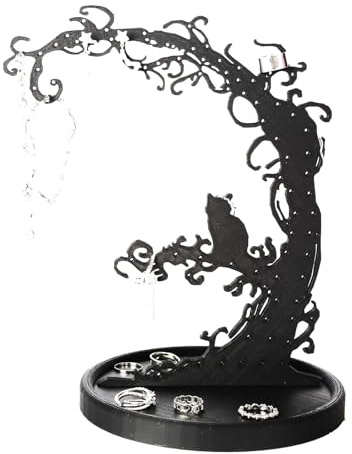 NJIEzhao schmuckbaum 1 3D-Ohrring-Schmuck-Aufbewahrungsständer, Retro-Kreativ, Dekoration for Büro