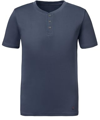 s.Oliver Herren T-Shirt mit Rippstruktur, Navy