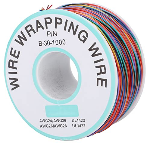8 Color Electronic Wire, 30 Awg Single Core Pcb Solder Pvc Coated Tin Plated Copper Wire 30awg Wrapping Wire Circuit Board Flying Wire Insulation Test Wrapping Cable for Circuit Boards Pcb