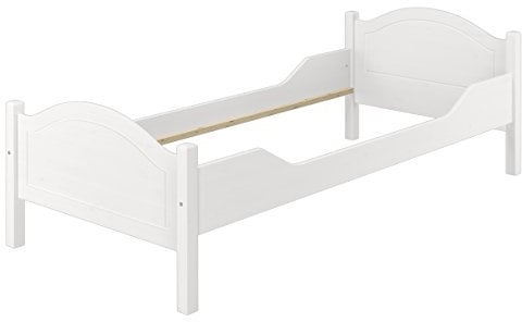 Erst-Holz®Weißes Holz-Bettgestell Kiefer 90 x 200