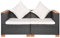 vidaXL Gartensofa Sitzgruppe Lounge Gartenmöbel Gartenbank Sitzbank Bank Rattanmöbel Ecksofa Sofa Sofagarnitur Poly Rattan Schwarz
