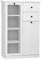 trendteam smart living - Baxter - Vitrine - Weiß - Schrank mit 7 Fächern und 2 Schubladen - (BxHxT) 81 x 129 x 41 cm - Landhausstil - Kratzfest