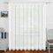 FKL DESIGN Home Deco Balkongardine Balkon Fenstergardine Gardine aus Voile mit glitzernde Zirkoniaband Fertiggardine mitFaltenband Kräuselband Store Lang Modern Weiß LB-184 (250 x 400 cm)