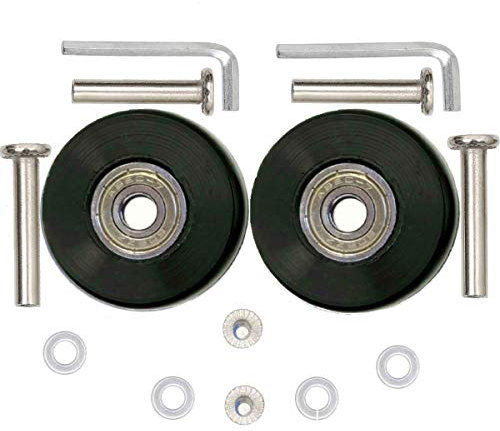 ORO Kofferrollen Ersatzrollen 40mm 8mm Zenter Lager ID Gummi Rollen Räder 1Paar Mute Gepäck Koffer Ersatz Wheels (40 * 18 * 8mm)