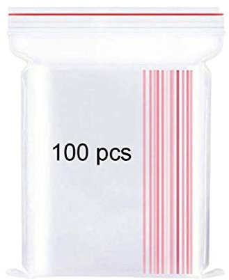 100 Grip Seal Bags Ziplock Bags Resealable Clear Plastic Food Storage Self Seal Reusable Freezer Bags Spice and Herb Storage Bags Polythene Pouches (14x20cm) by Anilia-B