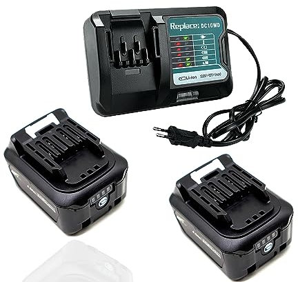 2 Stück 10.8V~12V 4.0Ah BL1041B Akku + Ladegerät BL1040B BL1016 BL1041B für Makita Tool DF031D DF0331D JR103D JR105D HSS01D HP332D BL1015 BL1021B 197339-1 DC10WD DC10SB DC10WA 4000mAh