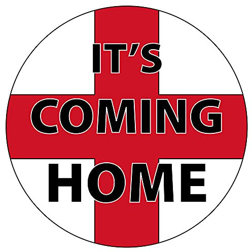 The Lean Warehouse It's Coming Home - England Support Football Sticker - 2 Pack - England Car Window Bumper Sticker - 10 x 10cm - Self-Adhesive