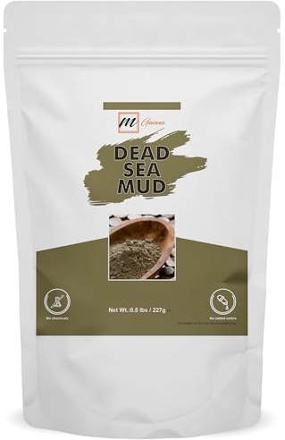 mGanna 100% natürliches Totes Meer Schlamm/Tonpulver für Hautstraffung, Cremes, Gesichtsmasken, Peelings und Seifenherstellung 0,5LBS / 227 Gms