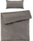 Pure Label Mako Satin Bettwäsche Taupe 135 x 200 cm mit Kissenbezug 40 x 80 cm aus 100% Baumwolle - Traumhaft weiches Mako Satin Bettwäsche Set in Uni