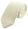 WANYING Herren 7cm Schmale Strickkrawatte 2,75 Zoll Gestrickte Narrow Krawatte Retro Sporty Casual Büro Basic für Gentleman - Einfarbig Beige-weiß