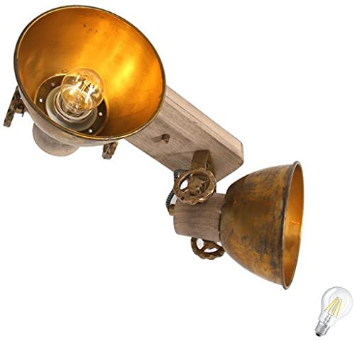 Lichthandel Hoch LED Vintage Deckenspot modern Deckenlampe Retro Industrie Studio Metall Lampe Wandleuchte Retro 7W LED schwenkbar austauschbar