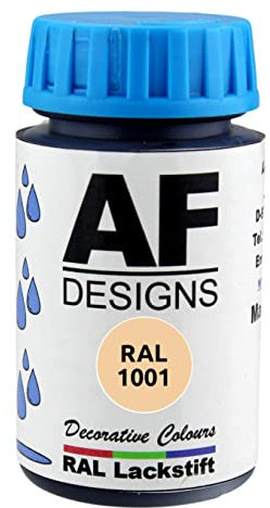 Alex Flittner Designs Lackstift RAL 1001 BEIGE glänzend 50ml Holz Metall Möbel Bad Retuschierlack Reparaturlack