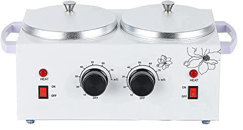 Calentador de Cera con ollas Dobles, Olla Doble (800 ml) Horno de fusión rápida, Calentador de Cera Profesional con Control de Temperatura, Equipo de salón SPA para el Cuerpo de la Piel Facial