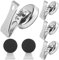Lidwot 6-Pack Heavy-Duty Stainless Steel Magnetic Clips with Non-Slip Fleece - 32mm Strong Magnets for Office, Kitchen, School, Refrigerator, Whiteboard, Locker