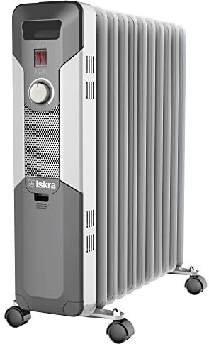 ISKRA ÖLRADIATOR (2900 Watt), inkl. Heizlüfter, dreifacher Überhitzungsschutz, 24h Timer, einstellbarer Thermostat