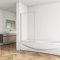 Biubiubath Chrome 180? Pivot Bath Shower Screen 800x1400mm Glass Door Panel Seal