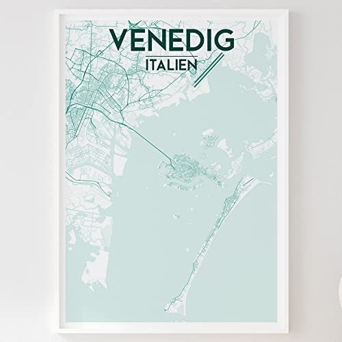 Mapdify Venedig Stadtposter, dein Lieblingsort als Wandposter, Karte deiner Stadt, City Poster