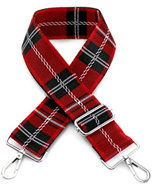 Woodland Leather s Taschenriemen für Handtaschen und Umhängetaschen, 5,1 cm – (5 cm) Ersatz-Taschengurt mit Clips, Handtasche Schultertasche modisch und Designer-Gurt, rot, Gold Clip