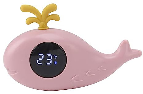 Baby-Badethermometer, Digitales Cartoon-Wasserthermometer für Kinderbadezimmer (Rosa)