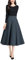Jupe Longue Femme Hiver Taille Haute Élégant Carreaux Laine Midi Skirts A-Ligne Plissée Jupe avec Poches Blue M