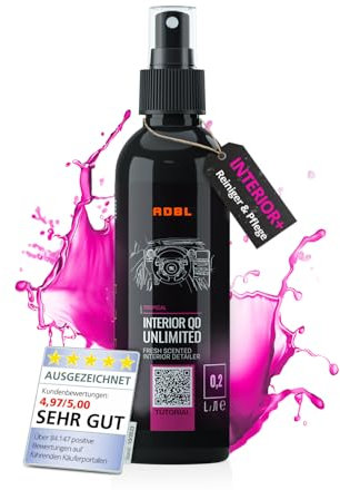 ADBL Kunststoffreiniger (200ml) - Hochwertiger Innenraum Detailer - Erfrischt, Reinigt und Schützt - Antistatisch mit UV-Schutz - Streifenfreies Finish für alle Materialien im Interior