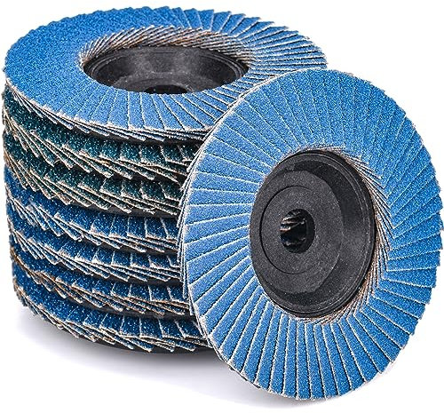 HATANSE 8 Pezzi Dischi Lamellari ø 76 mm x 10 mm Disco Lamellare Grana 40 60 80 120 Dischi Abrasivi per Acciaio Inossidabile Metallo e Legno