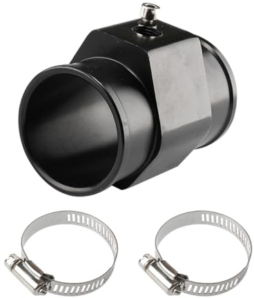 JNNJ Wassertemperatur Verbindungsrohr, Universal Aluminium Wassertemperatur Verbindungsrohr, Auto Wassertemperatur Verbindungsrohr Schlauch Sensor Manometer(40mm)
